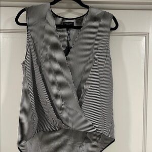 Rag & Bone Monochrome Striped Sleeveless Blouse